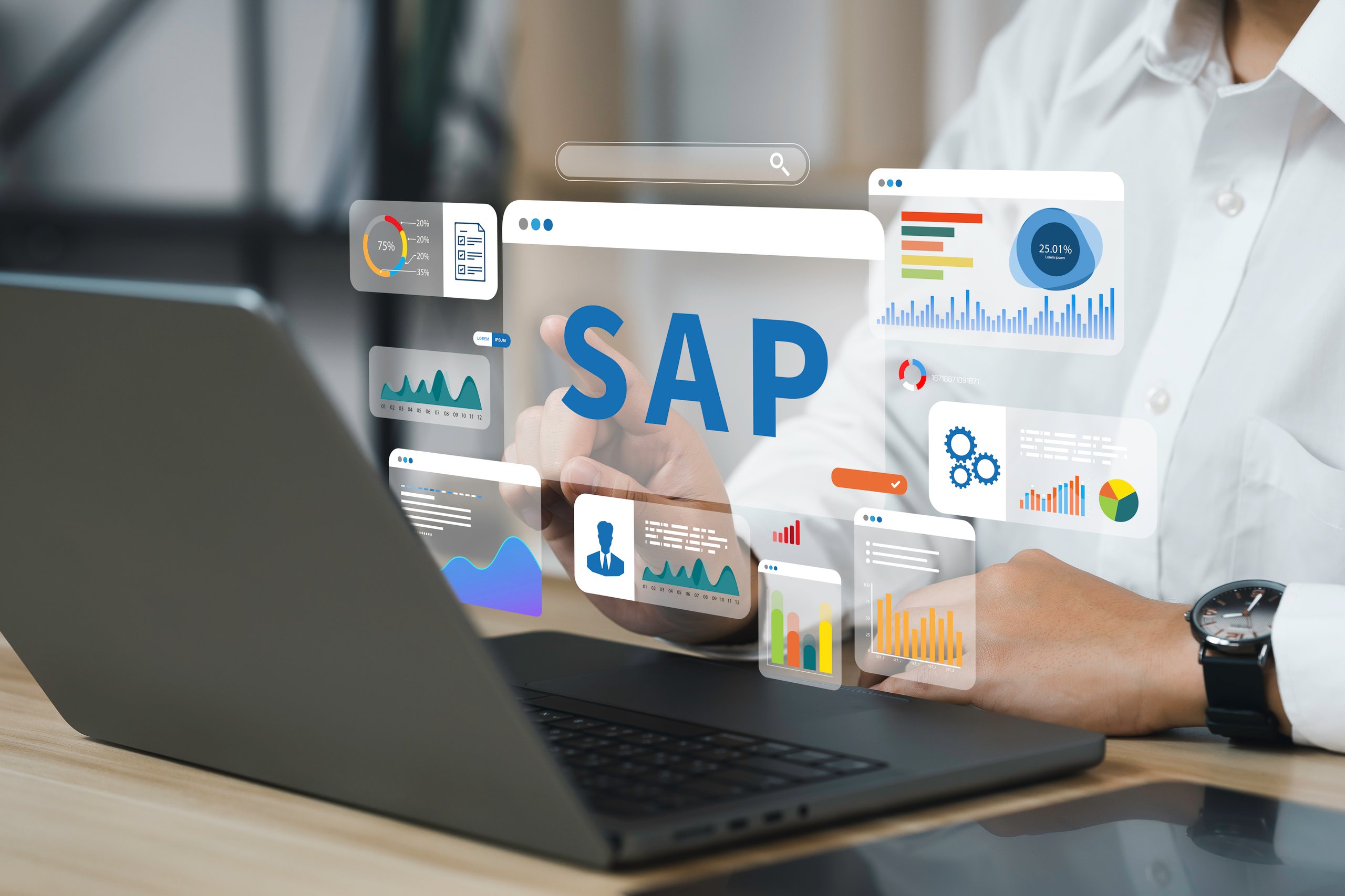 SAP business process automation and management dashboard