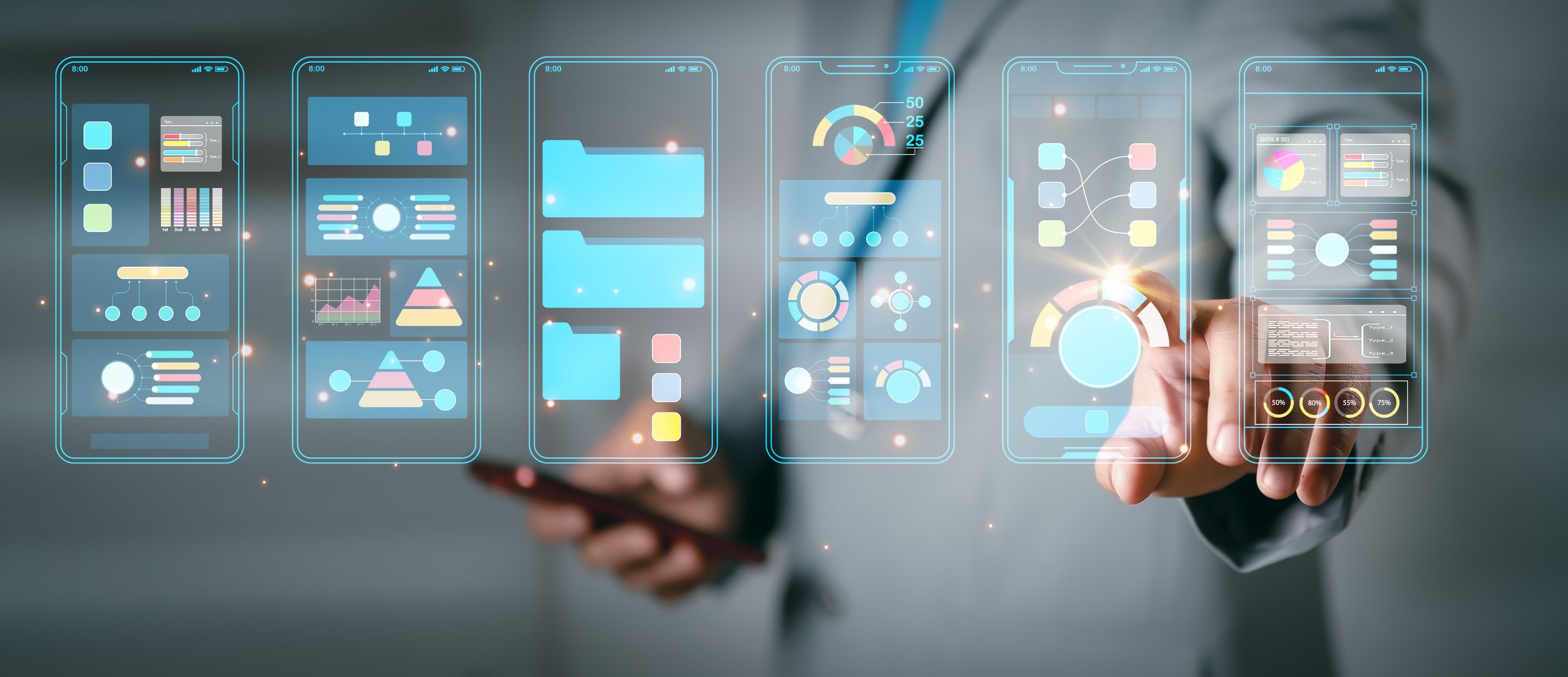 Mobile app development and user interface design